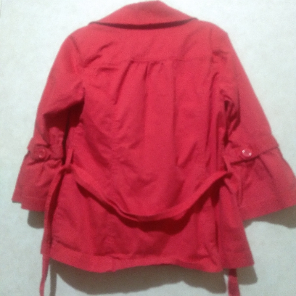 Sonoma 3/4 sleeve rosy red jacket with belt size medium - Picture 7 of 11